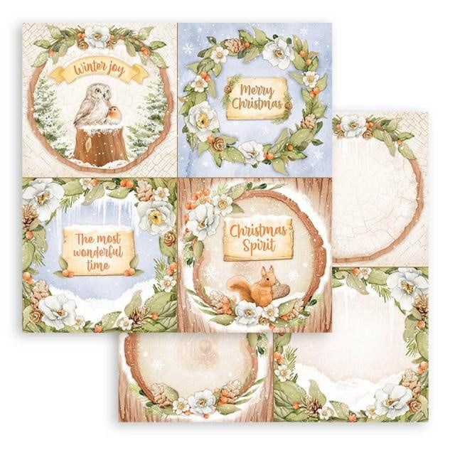 Papier de scrapbooking recto verso - Winter Valley 4 cartes