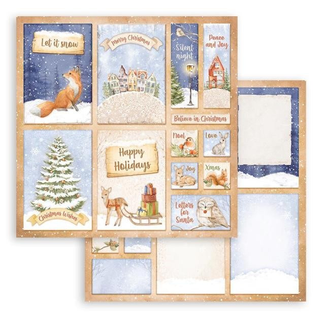 Papier de scrapbooking recto verso - Winter Valley 6 cartes