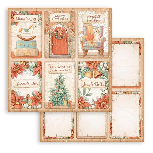 Papier de scrapbooking recto verso - All Around Christmas 6 cartes