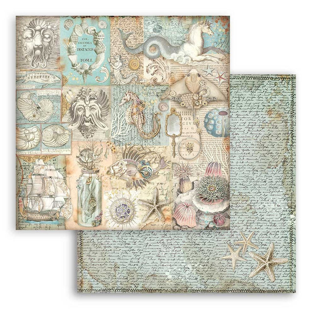 Papier de scrapbooking recto verso - Songs of the Sea texture