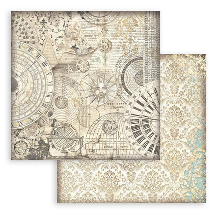 Papier de scrapbooking recto verso - Sir Vagabond in Fantasy World, motif ocre