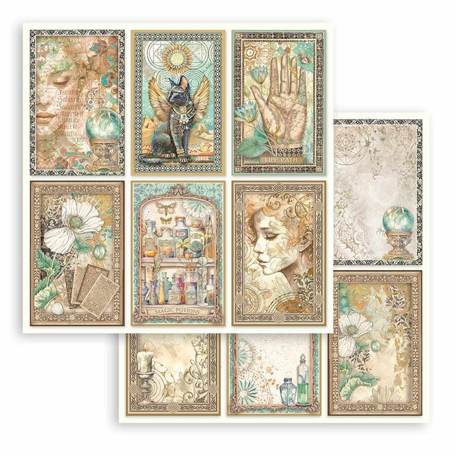 Papier de scrapbooking recto verso - Fortune 6 cartes