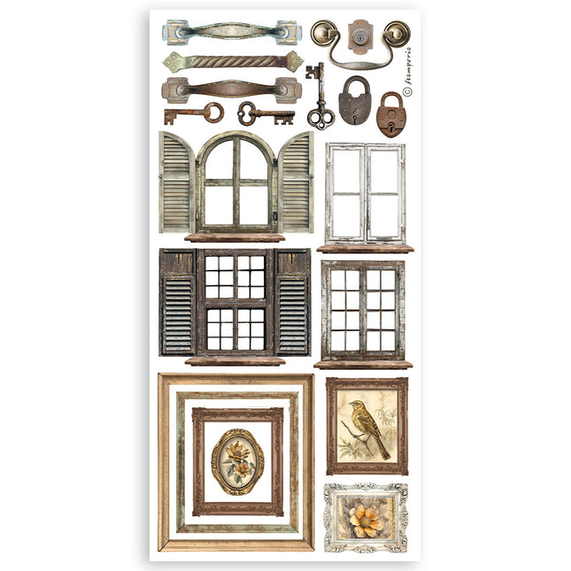 Découpes de papier recto verso - 4 feuilles cm. 15x30,5 - Golden Harmony