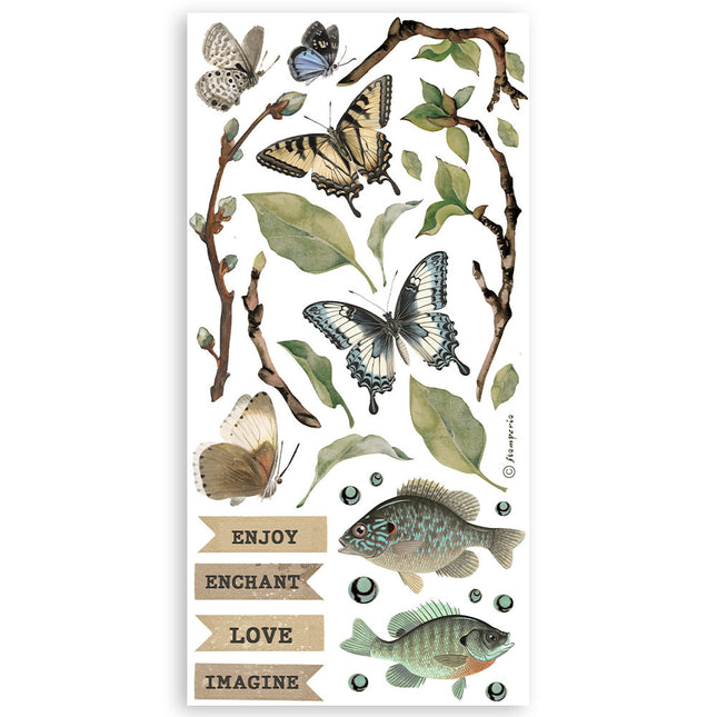 Découpes de papier double face - 4 feuilles cm. 15x30,5 - Forest