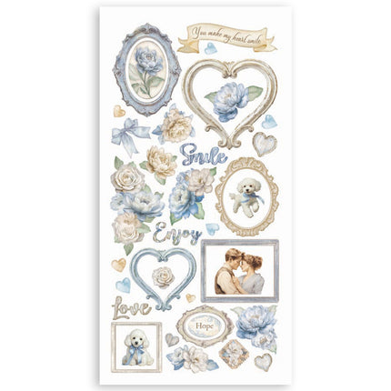 Découpes de papier 2 double face -  4 feuilles cm. 15x30,5 - Intemporel