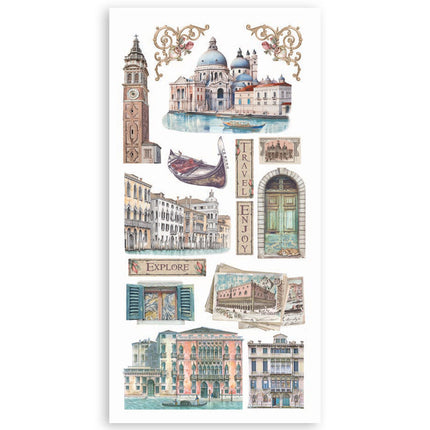 Découpes de papier 2 double face - 4 feuilles de 15x30,5 cm - Venice City of Art
