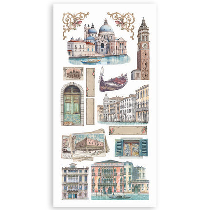 Découpes de papier 2 double face - 4 feuilles de 15x30,5 cm - Venice City of Art