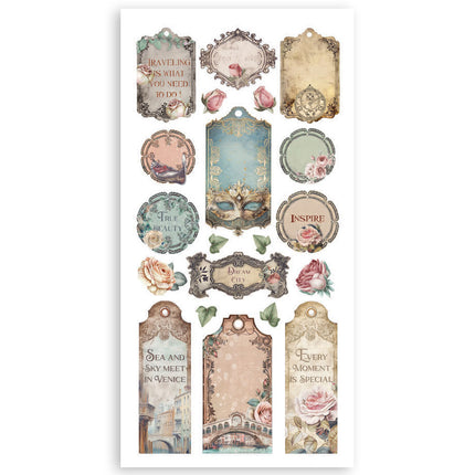 Découpes de papier 2 double face - 4 feuilles de 15x30,5 cm - Venice City of Art
