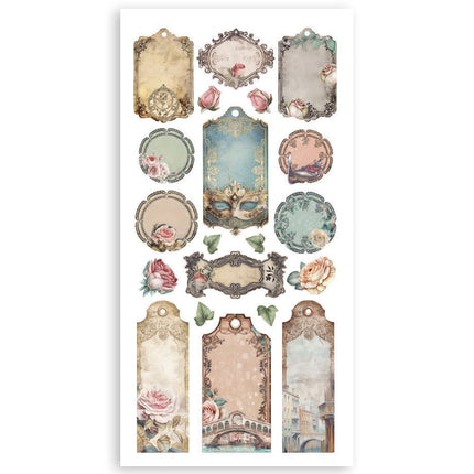 Découpes de papier 2 double face - 4 feuilles de 15x30,5 cm - Venice City of Art