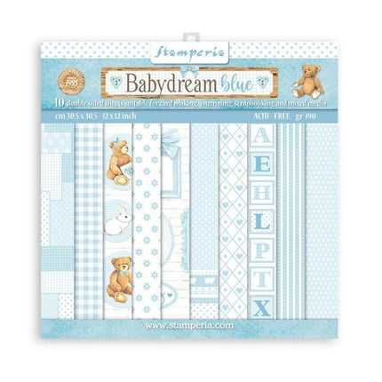 Bloc de papiers BabyDream Bleu - 30,5x30,5 cm - 10 feuilles