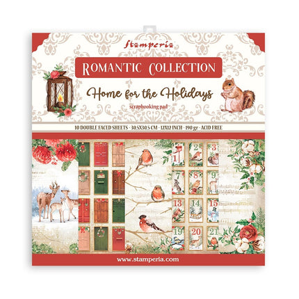 Paperpad Romantic Home for the holidays - 30,5x30,5 cm - 10 vellen