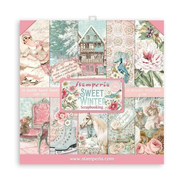 Bloc de papiers Sweet winter - 30,5x30,5 cm - 10 feuilles