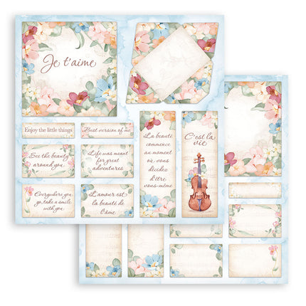 Bloc de papiers Create Happiness Oh lá lá - 30,5x30,5 cm - 10 feuilles