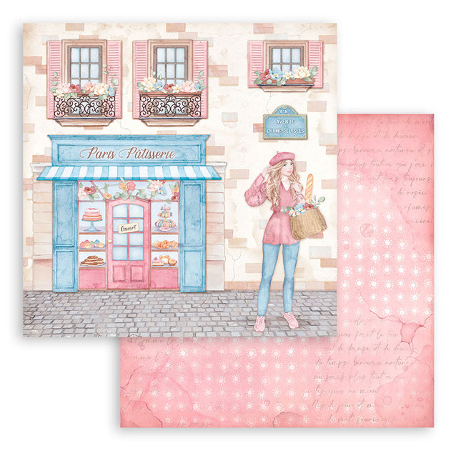 Bloc de papiers Create Happiness Oh lá lá - 30,5x30,5 cm - 10 feuilles