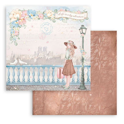 Bloc de papiers Create Happiness Oh lá lá - 30,5x30,5 cm - 10 feuilles