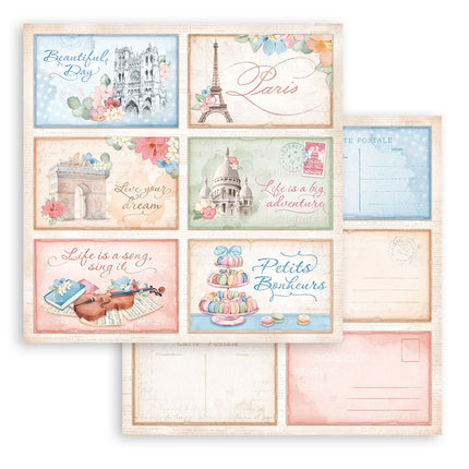 Bloc de papiers Create Happiness Oh lá lá - 30,5x30,5 cm - 10 feuilles