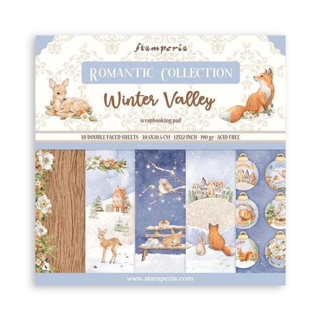 bloc de papiers Winter Valley - 30,5x30,5 cm - 10 feuilles
