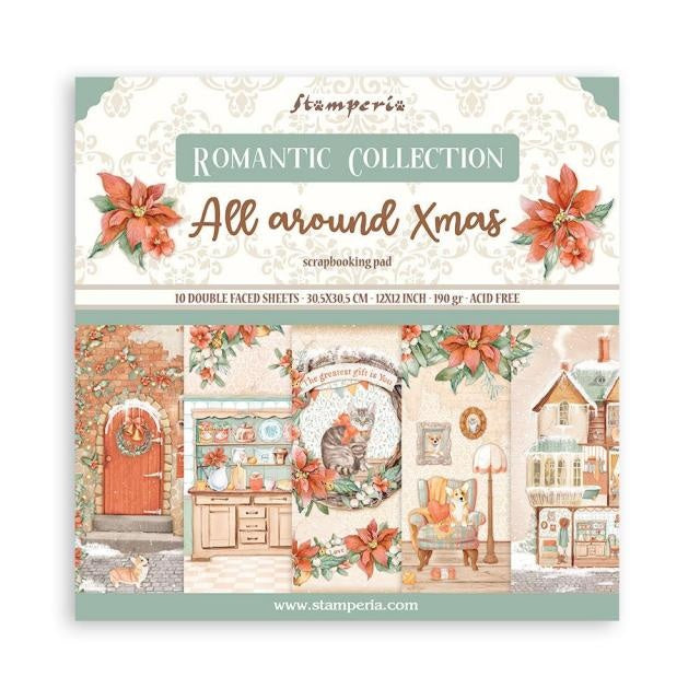 Bloc de papiers All Around Christmas - 30,5x30,5 cm - 10 feuilles