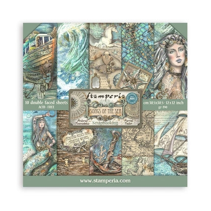 Bloc de papiers Songs of the Sea - 30,5x30,5 cm - 10 feuilles
