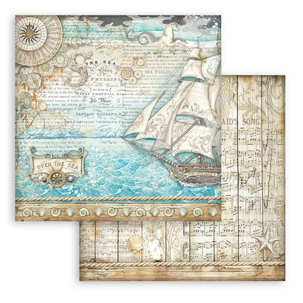 Bloc de papiers Songs of the Sea - 30,5x30,5 cm - 10 feuilles