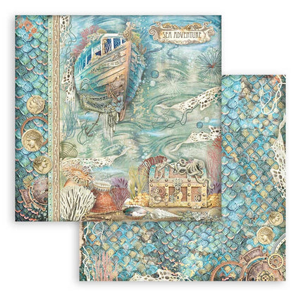 Bloc de papiers Songs of the Sea - 30,5x30,5 cm - 10 feuilles