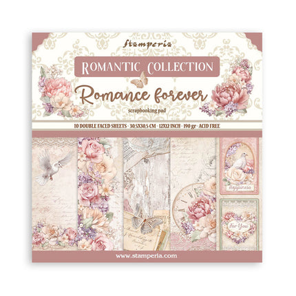Bloc de papiers Romance Forever - 30,5x30,5 cm - 10 feuilles
