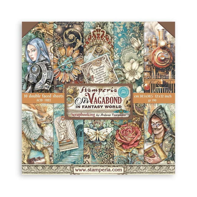 Bloc de papiers Sir Vagabond in Fantasy World - 30,5x30,5 cm - 10 feuilles