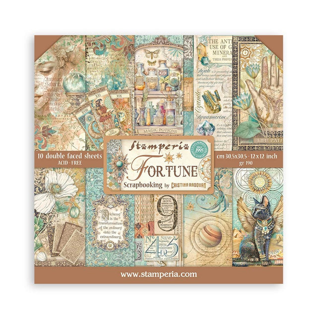 Bloc de papiers Fortune - 30,5x30,5 cm - 10 feuilles