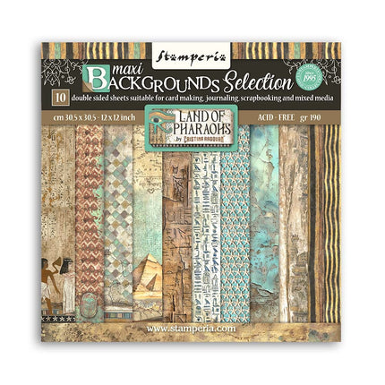Paperpad Fortune / Land of Pharaohs Backgrounds Selection - 30,5x30,5 cm - 10 vellen