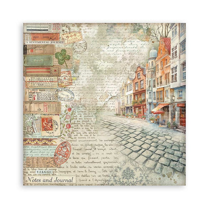 Bloc de papiers Art of Travelling - 30,5x30,5 cm - 10 feuilles