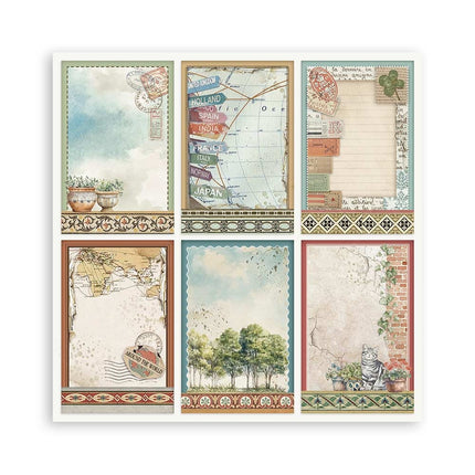 Bloc de papiers Art of Travelling - 30,5x30,5 cm - 10 feuilles