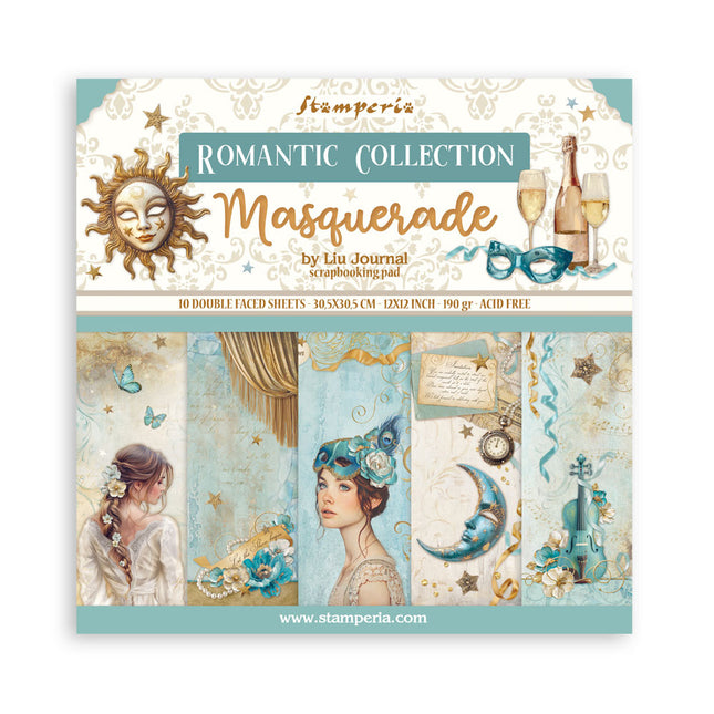 Bloc de papiers Masquerade - 30,5x30,5 cm - 10 feuilles