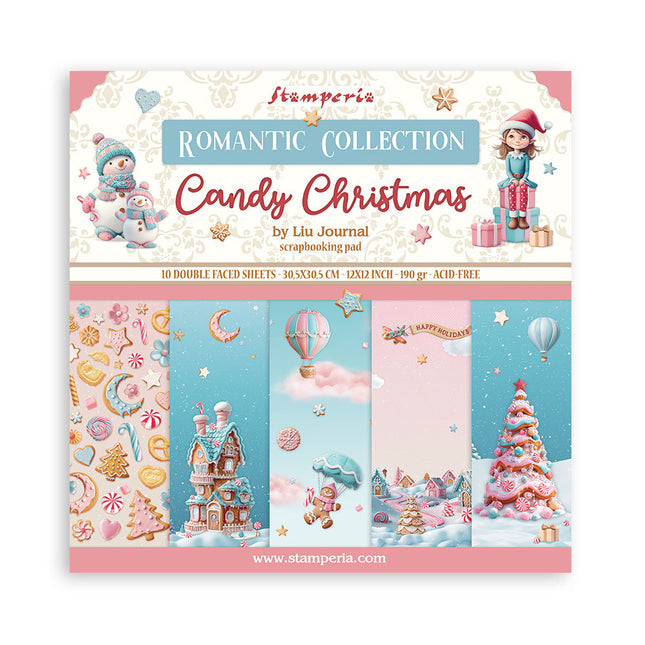 Paperpad Candy Christmas - 30,5x30,5 cm - 10 vellen