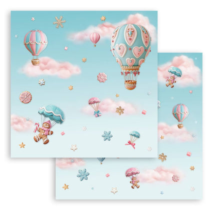 bloc de papiers Candy Christmas - 30,5x30,5 cm - 10 feuilles
