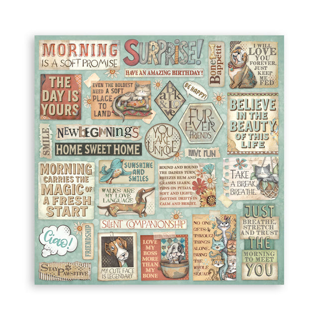 Paperpad Furry Friends - 30,5x30,5 cm - 10 vellen