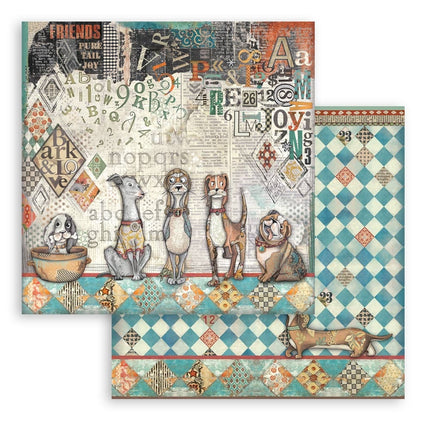 Paperpad Furry Friends - 30,5x30,5 cm - 10 vellen