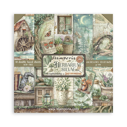 Bloc de papiers Herbarium Silvae - 30,5x30,5 cm - 10 feuilles