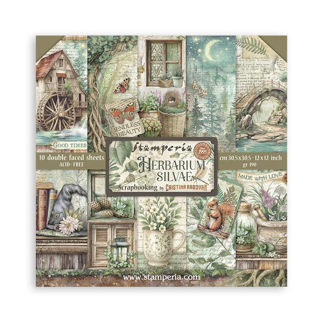 Bloc de papiers Herbarium Silvae - 30,5x30,5 cm - 10 feuilles
