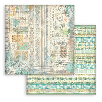 Bloc de scrapbooking, 10 feuilles cm 30,5x30,5 (12"x12"), sélection de fonds Daisy Art