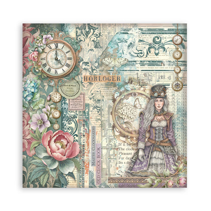 Scrapbooking Printed Pad for Art and Craft 10 sheets cm 30,5x30,5 (12"x12") - Gardens of Time