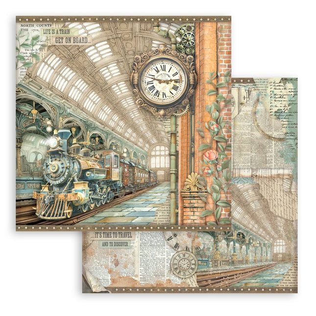 Bloc de papier imprimé pour scrapbooking et loisirs créatifs, 10 feuilles, 30,5x30,5 cm (12"x12") - Gardens of Time