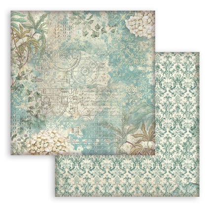 Bloc de papier imprimé pour scrapbooking et loisirs créatifs, 10 feuilles, 30,5x30,5 cm (12"x12"), fonds - Gardens of Time