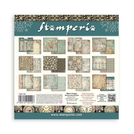 Bloc de papier imprimé pour scrapbooking et loisirs créatifs, 10 feuilles, 30,5x30,5 cm (12"x12"), fonds - Gardens of Time