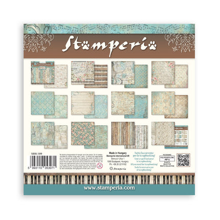 Bloc imprimé de scrapbooking pour loisirs créatifs 10 feuilles cm 30,5x30,5 (12"x12") Fonds - Symphony
