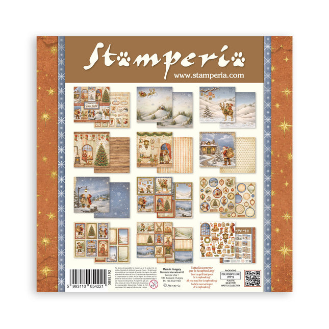 Bloc de papier imprimé pour scrapbooking et loisirs créatifs, 10 feuilles, cm 30,5x30,5 (12"x12") - Silent Night
