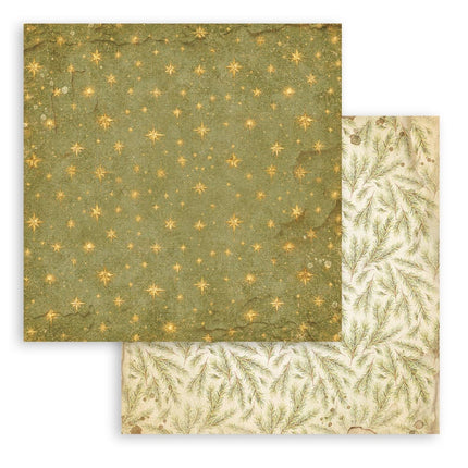 Bloc de papier imprimé pour scrapbooking et loisirs créatifs, 10 feuilles, cm 30,5x30,5 (12"x12"), fonds - Silent Night