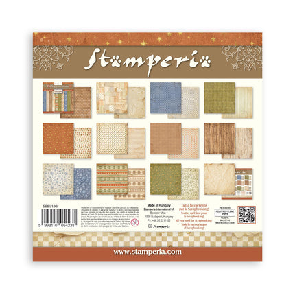 Bloc de papier imprimé pour scrapbooking et loisirs créatifs, 10 feuilles, cm 30,5x30,5 (12"x12"), fonds - Silent Night