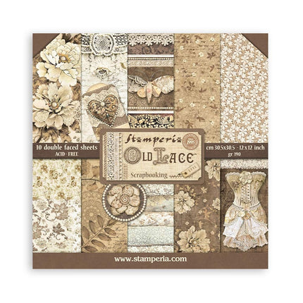 Paperpad Old Lace - 30,5x30,5 cm - 10 vellen