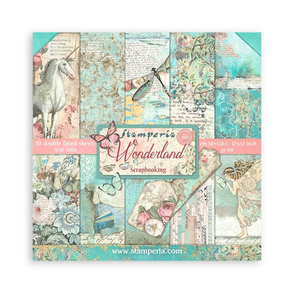 Bloc de papiers Wonderland - 30,5x30,5 cm - 10 feuilles