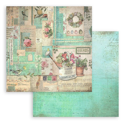 Bloc de papiers Garden - 30,5x30,5 cm - 10 feuilles